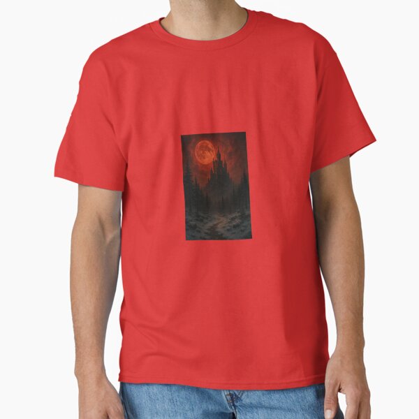 "Blood Moon Castle – Snowy Gothic iPhone Wallpaper" Classic T-Shirt